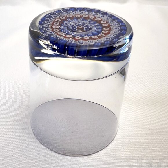 Millefiori Art Glass Tumbler Murano Style Hand Blown Radial Cane Pattern Italian - Picture 4 of 7